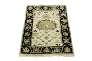 Cream Floral Traditional 2X3 Oushak Chobi Oriental Rug