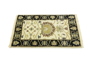 Cream Floral Traditional 2X3 Oushak Chobi Oriental Rug