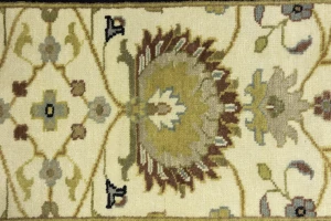Cream Floral Traditional 2X3 Oushak Chobi Oriental Rug