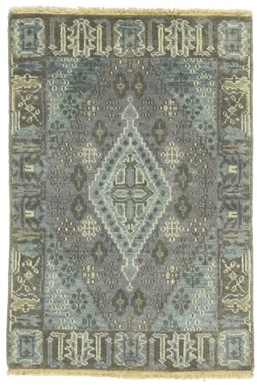 Muted Taupe Tribal 2X3 Indo-Joshaghan Oriental Rug