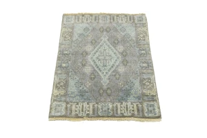 Muted Taupe Tribal 2X3 Indo-Joshaghan Oriental Rug
