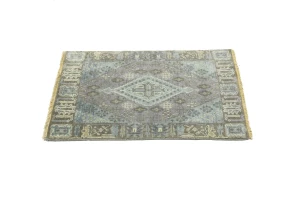 Muted Taupe Tribal 2X3 Indo-Joshaghan Oriental Rug