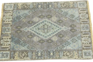 Muted Taupe Tribal 2X3 Indo-Joshaghan Oriental Rug