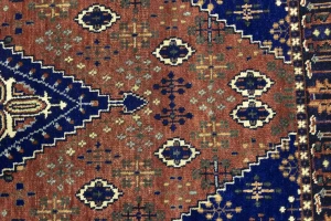 Rust & Navy Tribal 3X5 Indo-Joshaghan Oriental Rug