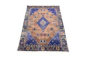 Rust & Navy Tribal 3X5 Indo-Joshaghan Oriental Rug