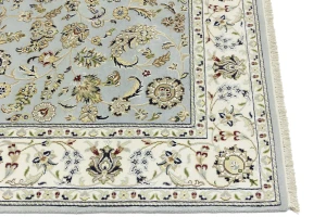 Light Blue Traditional 6X8 Indo-Nain Oriental Rug