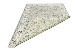 Light Blue Traditional 6X8 Indo-Nain Oriental Rug