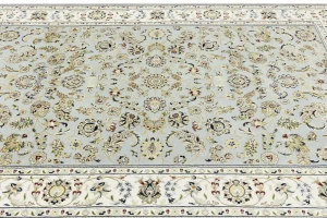 Light Blue Traditional 6X8 Indo-Nain Oriental Rug