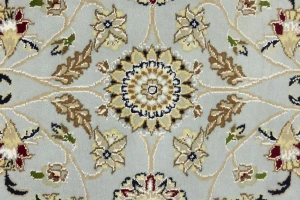 Light Blue Traditional 6X8 Indo-Nain Oriental Rug