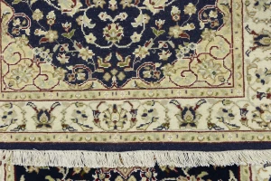 Blue Floral 3X10 Indo-Nain Oriental Runner Rug