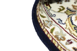 Dark Navy Floral 6X9 Indo-Nain Oriental Rug