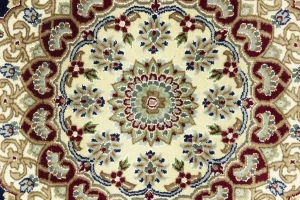 Blue Floral 9X12 Indo-Nain Oriental Rug