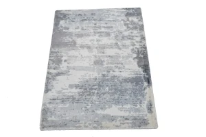 Gray Distressed 2X3 Banana Silk Modern Rug