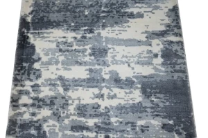 Gray Distressed 2X3 Banana Silk Modern Rug