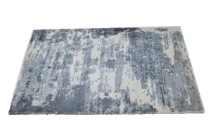 Gray Distressed 2X3 Banana Silk Modern Rug