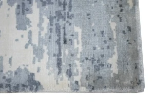 Gray Distressed 2X3 Banana Silk Modern Rug