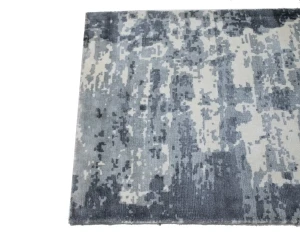 Gray Distressed 2X3 Banana Silk Modern Rug