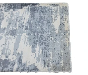 Gray Distressed 2X3 Banana Silk Modern Rug