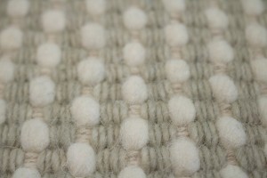 Beige 2X3 Zero Count Wool Braided Modern Rug