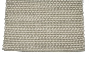 Beige 2X3 Zero Count Wool Braided Modern Rug