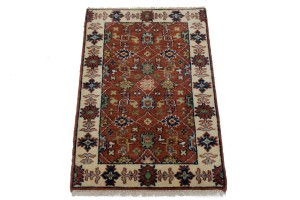 Rust Floral 2X3 Indo-Mahal Oriental Rug