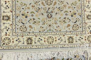 Light Blue Floral 3x10 Indo-Nain Oriental Runner Rug