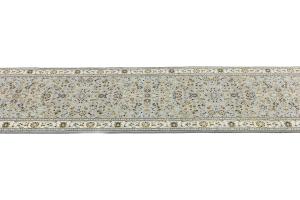 Light Blue Floral 3x10 Indo-Nain Oriental Runner Rug