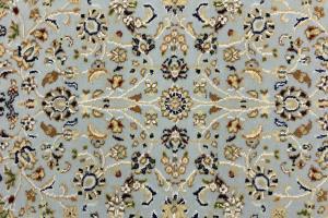 Light Blue Floral 3x10 Indo-Nain Oriental Runner Rug