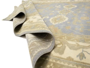 Gray Floral Traditional 10X14 Oushak Oriental Rug