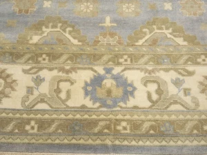 Gray Floral Traditional 10X14 Oushak Oriental Rug