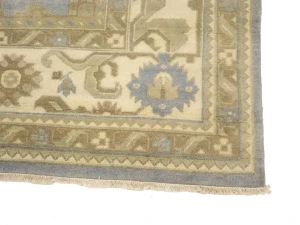 Gray Floral Traditional 10X14 Oushak Oriental Rug