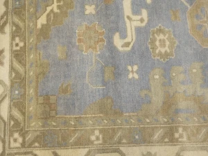 Gray Floral Traditional 10X14 Oushak Oriental Rug