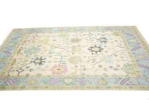 Colorfast Floral 9X15 Oushak Chobi Oriental Rug