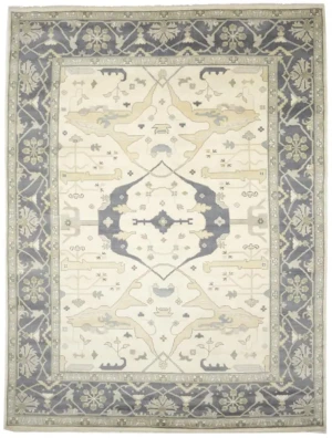 Muted Colors Floral 10X14 Oushak Chobi Oriental Rug