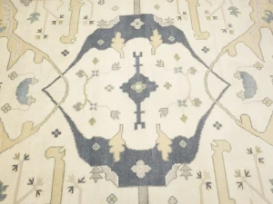 Muted Colors Floral 10X14 Oushak Chobi Oriental Rug