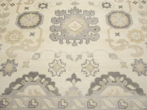Muted Cream Floral 10X14 Oushak Chobi Oriental Rug