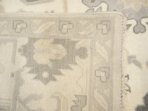 Muted Cream Floral 10X14 Oushak Chobi Oriental Rug