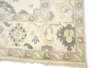 Muted Cream Floral 10X14 Oushak Chobi Oriental Rug