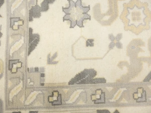 Muted Cream Floral 10X14 Oushak Chobi Oriental Rug