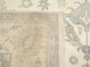 Muted Cream Floral 9X12 Oushak Chobi Oriental Rug