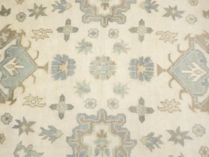 Muted Cream Floral 9X12 Oushak Chobi Oriental Rug