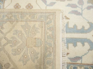 Muted Cream Floral Transitional 9X12 Oushak Oriental Rug