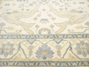 Muted Cream Floral Transitional 8X15 Oushak Oriental Rug