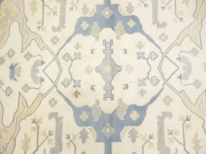 Muted Cream Floral Transitional 8X15 Oushak Oriental Rug
