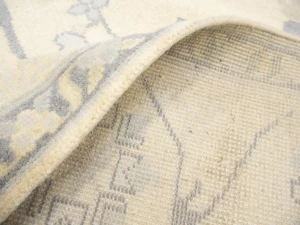 Muted Beige Floral Transitional 9X18 Oushak Oriental Rug