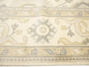 Muted Cream Floral Transitional 8X16 Oushak Oriental Rug