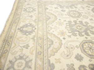 Muted Cream Floral Transitional 8X16 Oushak Oriental Rug