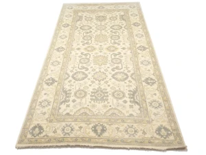 Muted Cream Floral Transitional 8X16 Oushak Oriental Rug