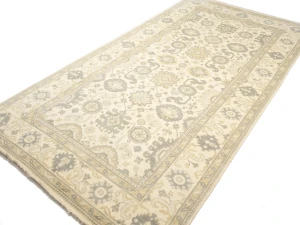 Muted Cream Floral Transitional 8X16 Oushak Oriental Rug