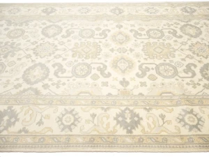 Muted Cream Floral Transitional 8X16 Oushak Oriental Rug